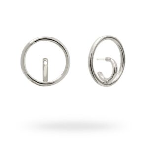Orecchini Diva a cerchio in argento collezione Orbita